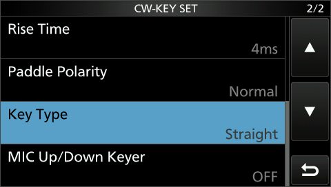 IC-7300 CW key type