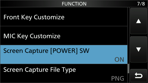 IC-7300 screen capture setting